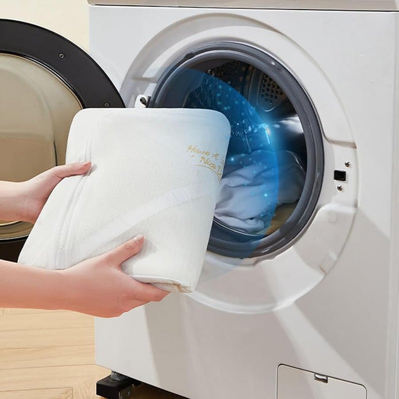 كيس غسيل للكنزات منظف الملابس الحساسة مقاس ٥٠×٤٠×٦ سم ملحق للغسالة - Image 3